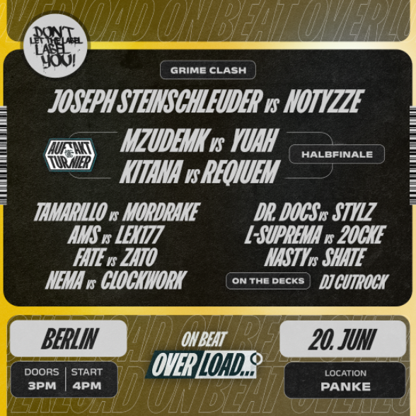 ON BEAT OVERLOAD | 20.06. | PANKE | BERLIN