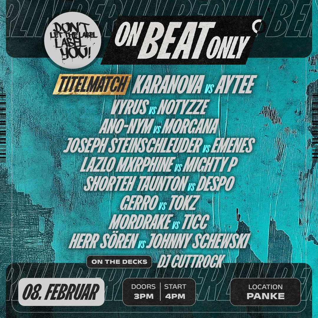 ON BEAT ONLY | 8.2.25 | PANKE | BERLIN